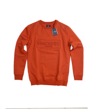 Hackett London Sweatshirt | Embossed Logo Sweatshirt in Orange