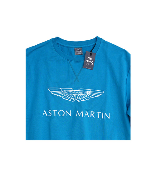 Aston Martin by Hackett Sweatshirt | Blue Sweatshirt with Iconic Aston Martin Logo