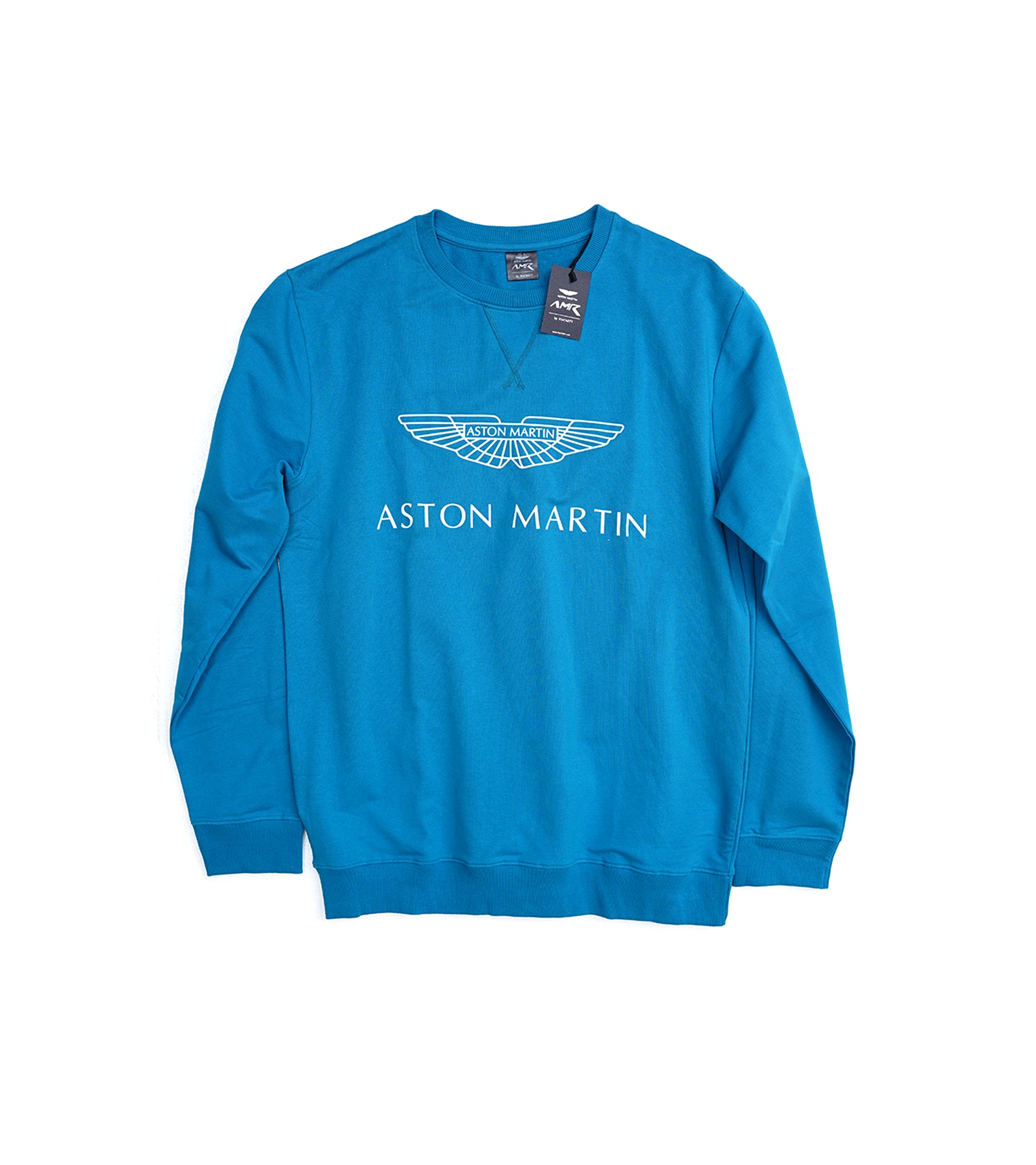 Aston Martin by Hackett Sweatshirt | Blue Sweatshirt with Iconic Aston Martin Logo