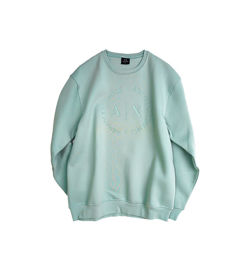 Armani Exchange Sweatshirt - Mint Green with Embossed Logo