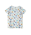 H&M Premium Round Neck T-Shirt with Playful Camping Print – Soft Cotton for Casual Days