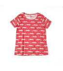 H&M Premium Round Neck | Red Submarine Print T-Shirt