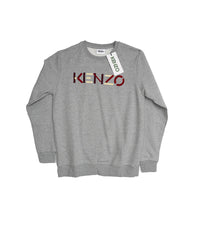 Kenzo Grey Sweatshirt with Multicolored "KENZO" Logo