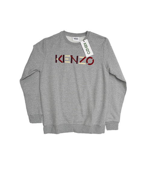 Kenzo Grey Sweatshirt with Multicolored "KENZO" Logo
