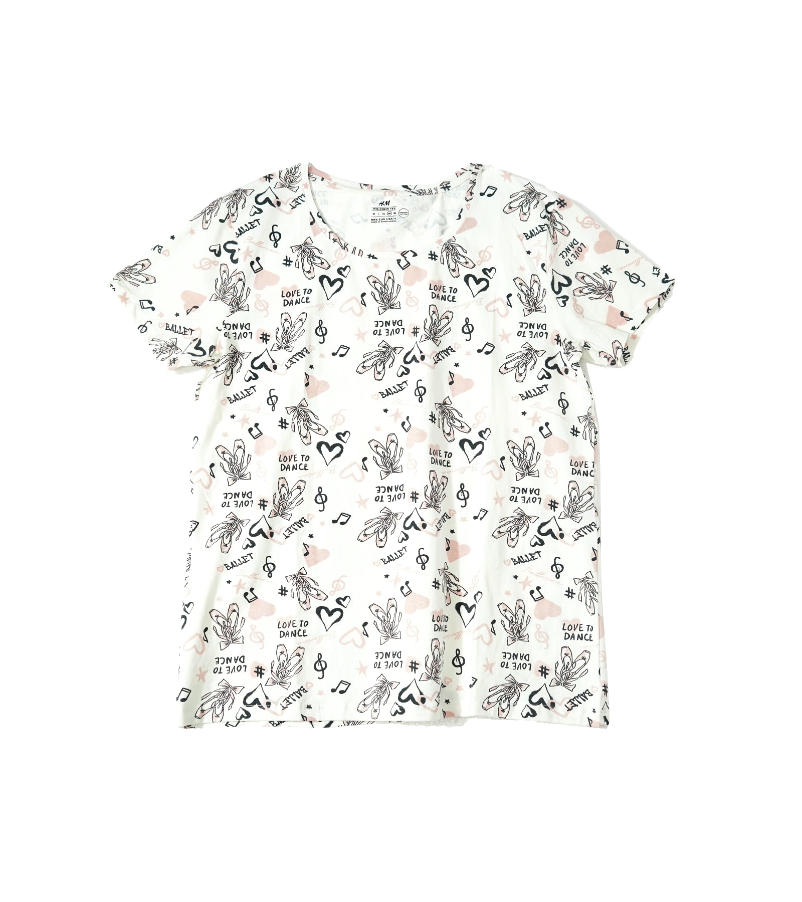 H&M Premium Round Neck | Dance Inspired Print T-Shirt