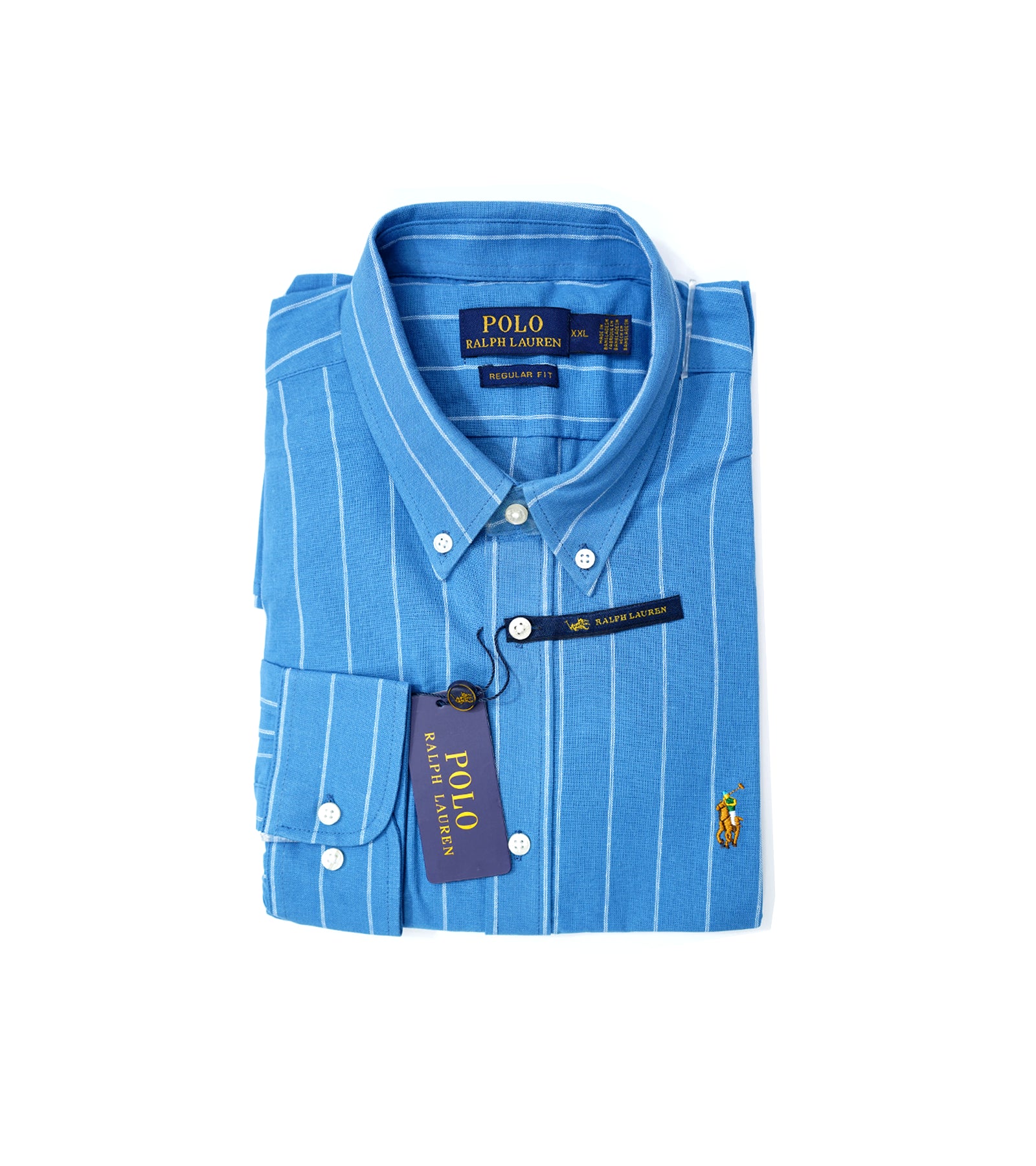 Polo Ralph Lauren Slim Fit Shirt | Blue Button-Down Shirt with Logo Farieha Clothing by Vazeer Polo Ralph Lauren Slim Fit Shirt | Blue Button-Down Shirt with Logo Farieha Clothing by Vazeer