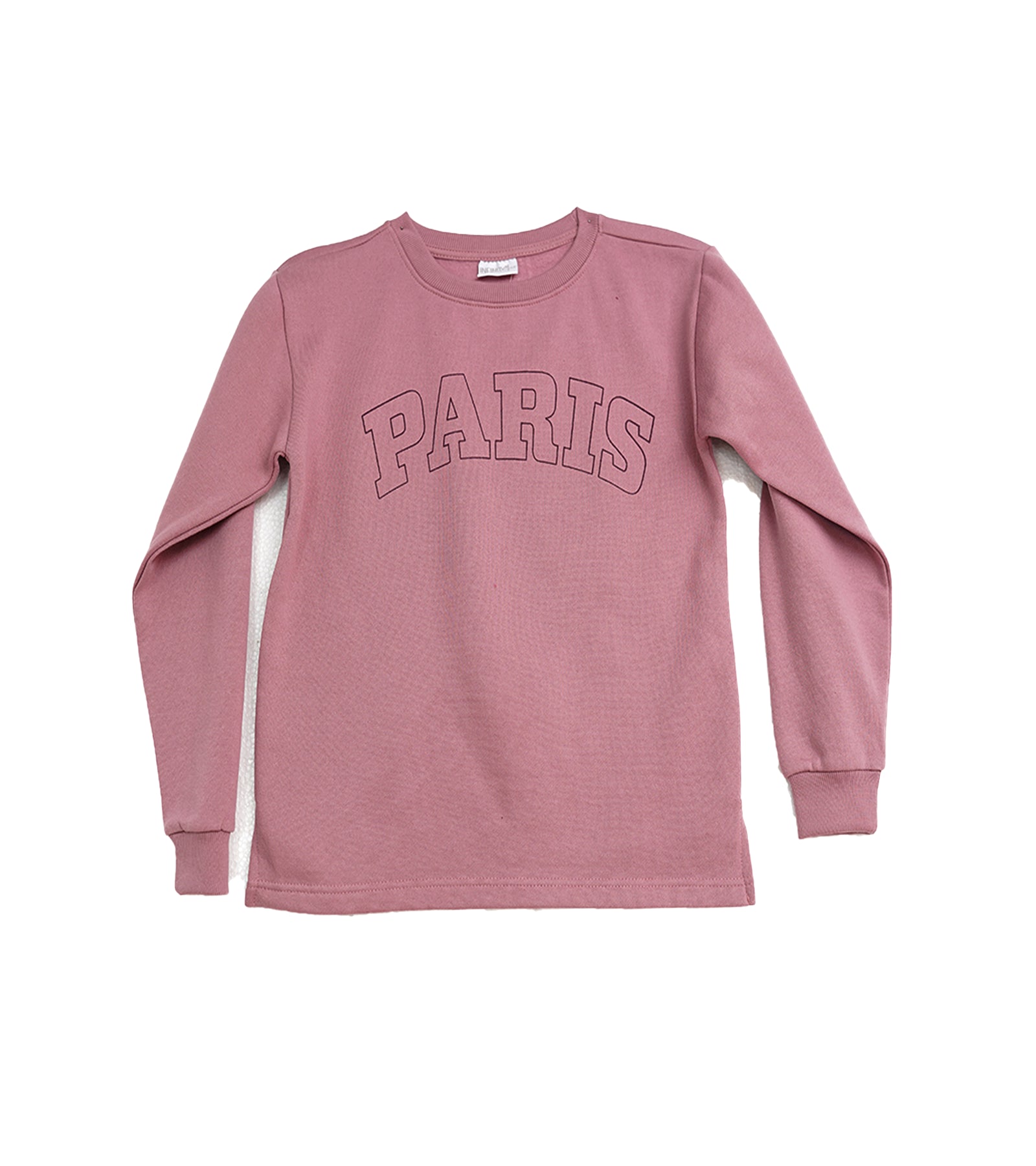 Infinity Sweat shirt | Pink Sweat shirt with Bold Paris Graphic