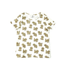 H&M Premium Round Neck | White T-Shirt with Puppy Print