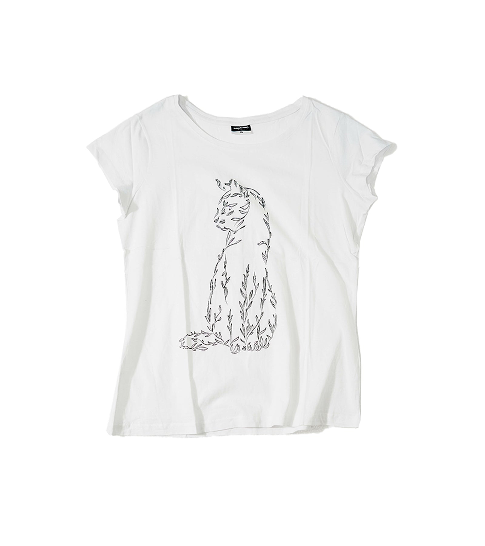 H&M T-Shirt – White with Leaf Print