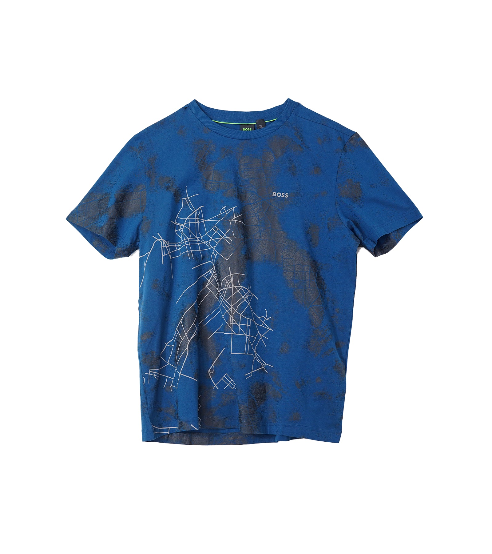 BOSS Men's Blue Graphic Logo T-Shirt