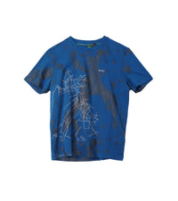BOSS Men's Blue Graphic Logo T-Shirt