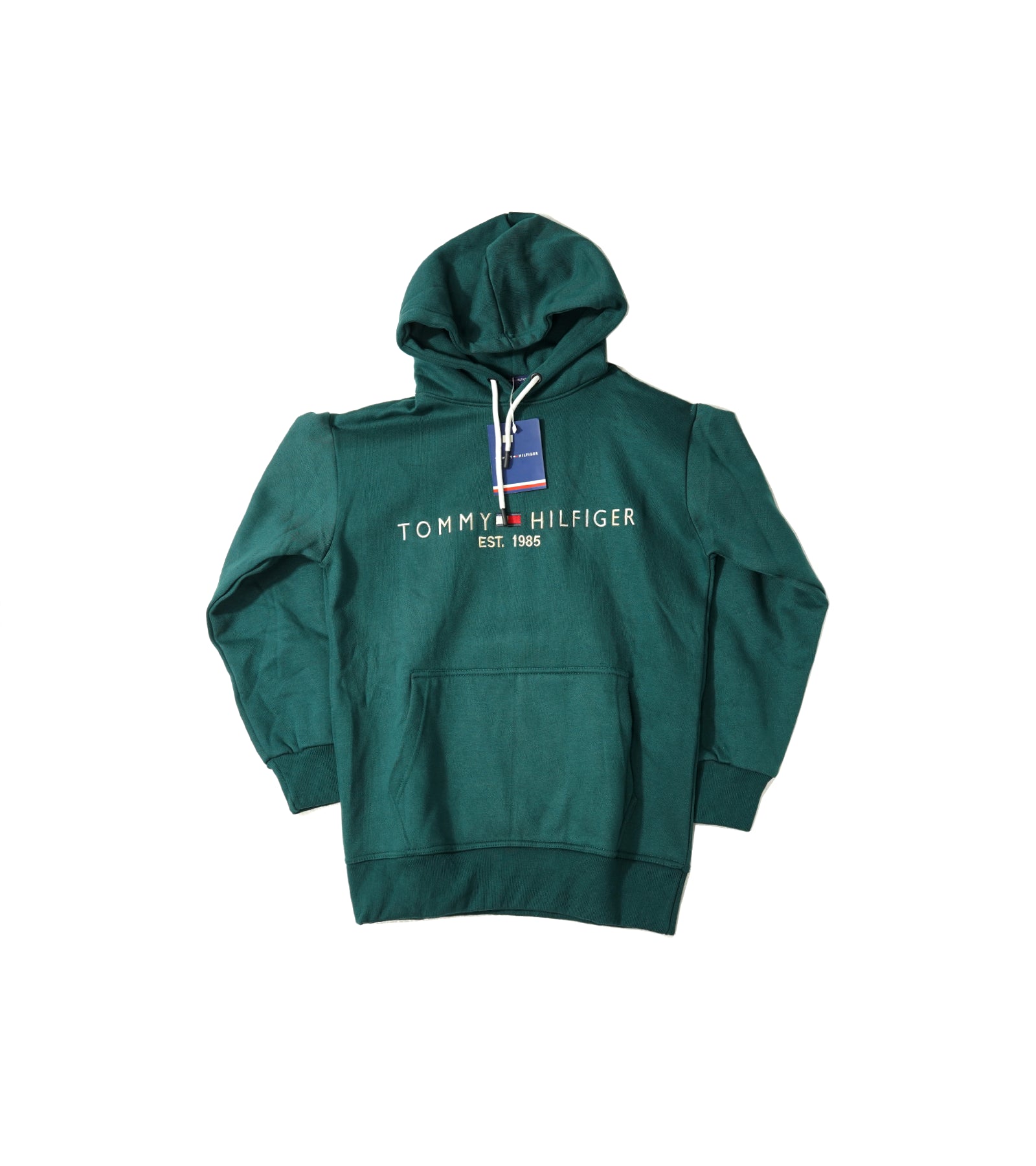 Tommy Hilfiger Hoodie - Green with Logo Print