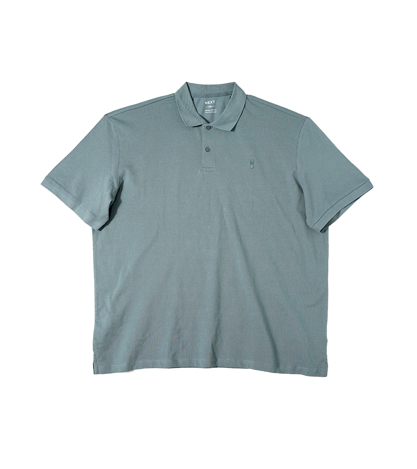 Next Men's Green Embroidered Polo Shirt