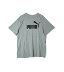Puma Round Neck T-Shirt - Heather Grey with Bold Logo