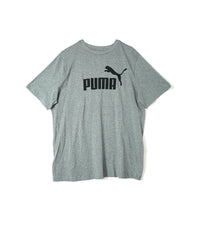 Puma Round Neck T-Shirt - Heather Grey with Bold Logo