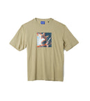 Hugo Graphic Print Round Neck T-Shirt - Khaki with Bold Artwork