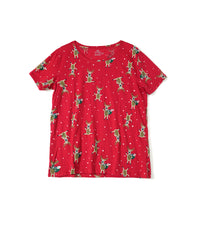 H&M Premium Round Neck | Red Reindeer Print T-Shirt