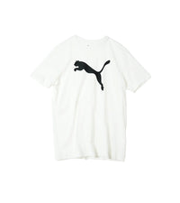 Puma Round Neck T-Shirt - White with Bold Logo Graphic