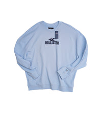 Hollister Men's Light Blue Logo Sweatshirt
