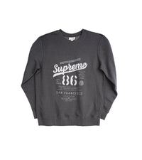 Supreme Sweatshirt - Charcoal Grey with San Francisco Graphic