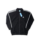 Adidas Premium Zipper Jacket | Black Zip Jacket with Three Stripes