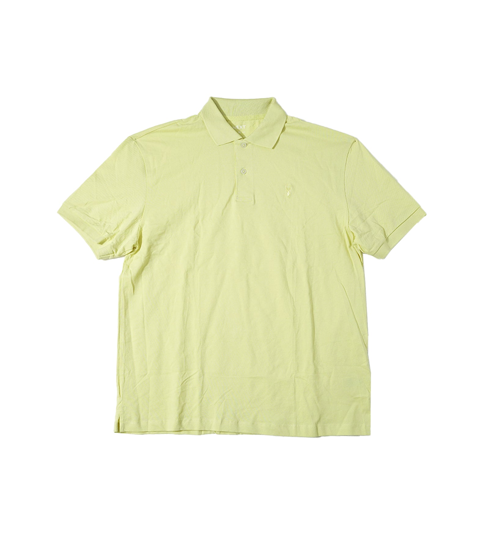 Next Polo Regular Fit Men's Light Yellow Embroidered Polo Shirt