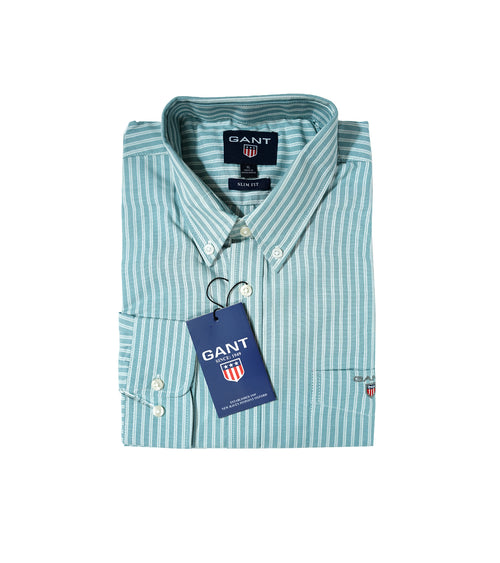 GANT Slim Fit Shirt - Green Striped