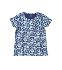 H&M Premium Round Neck | Navy Truck Print T-Shirt