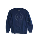 Armani Exchange Sweatshirt - Navy with Logo Print