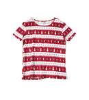 H&M Premium Round Neck | Red Holiday Print T-Shirt