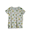 H&M Premium Round Neck T-Shirt – Grey Base with Playful Camping Bear Print | Soft Cotton, Relaxed Fit