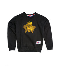 Gant Black Sweatshirt with Embroidered Crest