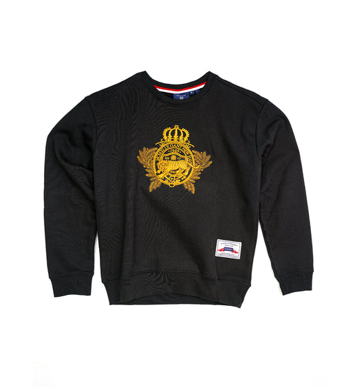 Gant Black Sweatshirt with Embroidered Crest