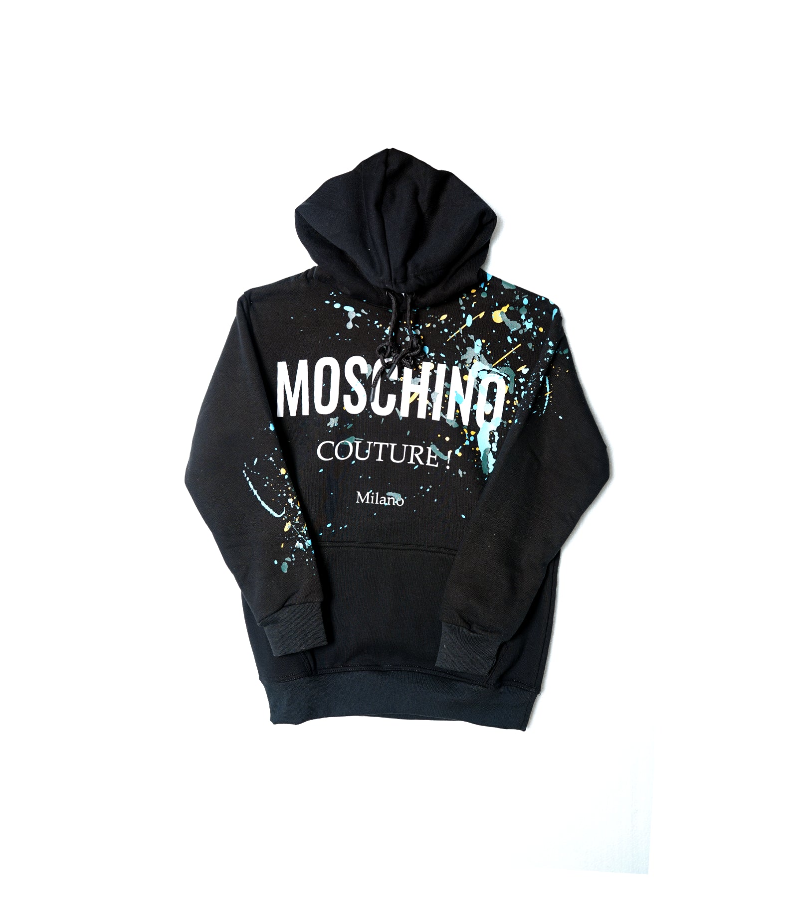 Moschino Couture Hoodie - Black with Splash Design