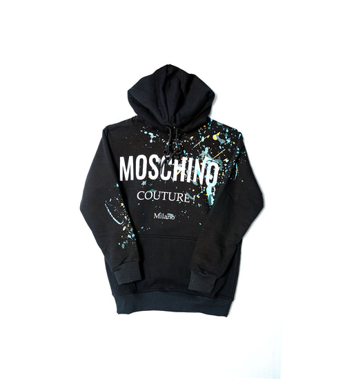 Moschino Couture Hoodie - Black with Splash Design