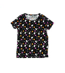 H&M Halloween Ghost & Pumpkin Print T-Shirt - Black
