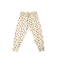 H&M Trouser – White with Pumpkin & Cat Print