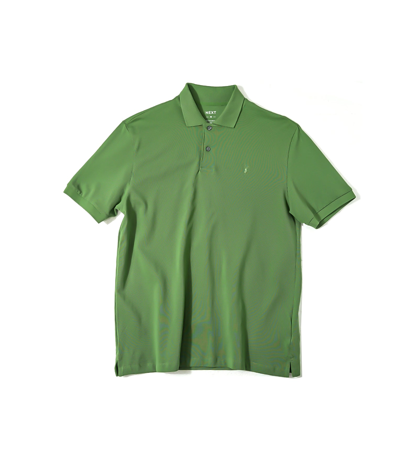 Next Men's Green Embroidered Polo Shirt