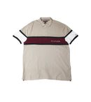 Tommy Hilfiger Premium Navy Polo Shirt with Striped 'HILFIGER' Logo