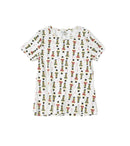 White Cotton T-Shirt with Colorful Nutcracker Print – Holiday Edition