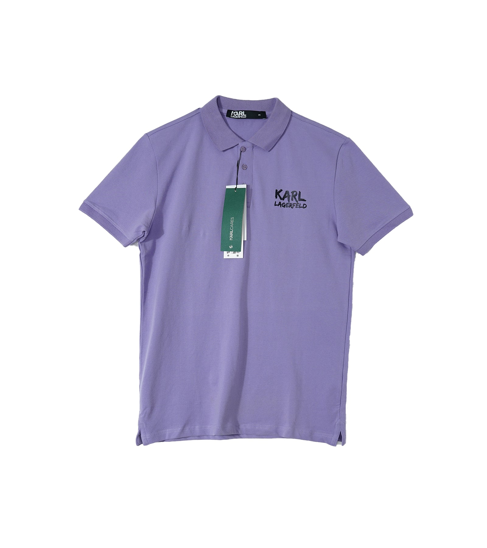 Karl Lagerfeld Premium Polo | Lavender Logo Polo Shirt