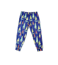 H&M Trouser – Blue with Sailboat Print