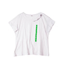 H&M T-Shirt – White with Green Graphic Print