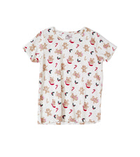 H&M Premium Round Neck T-Shirt – Grey Base with Playful Camping Bear Print | Soft Cotton, Relaxed Fit