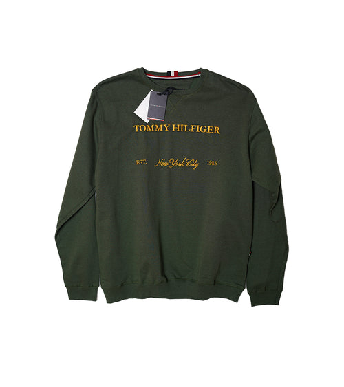 Tommy Hilfiger Sweatshirt - Green with Logo and New York Print