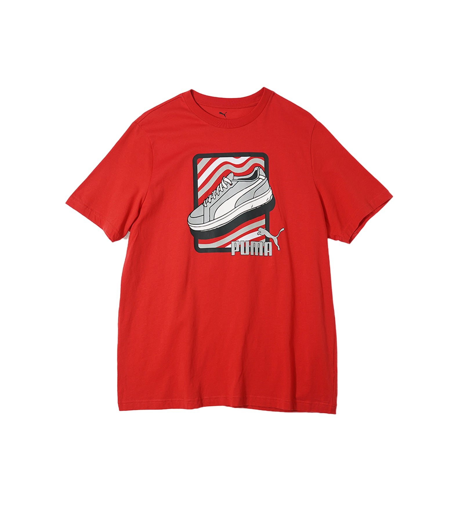 Puma Men's Red Graphic Sneakers T-Shirt