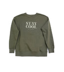 Slow Sundays Sweatshirt - Olive Green with Star Graphic