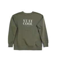 Slow Sundays Sweatshirt - Olive Green with Star Graphic