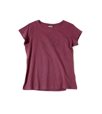 H&M T-Shirt – Burgundy with AMOR Print