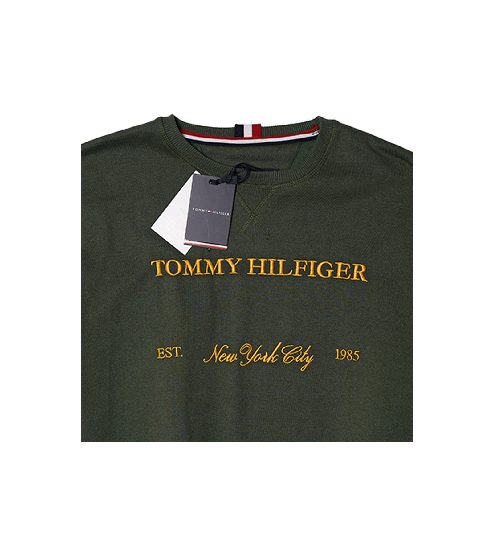 Tommy Hilfiger Sweatshirt - Green with Logo and New York Print